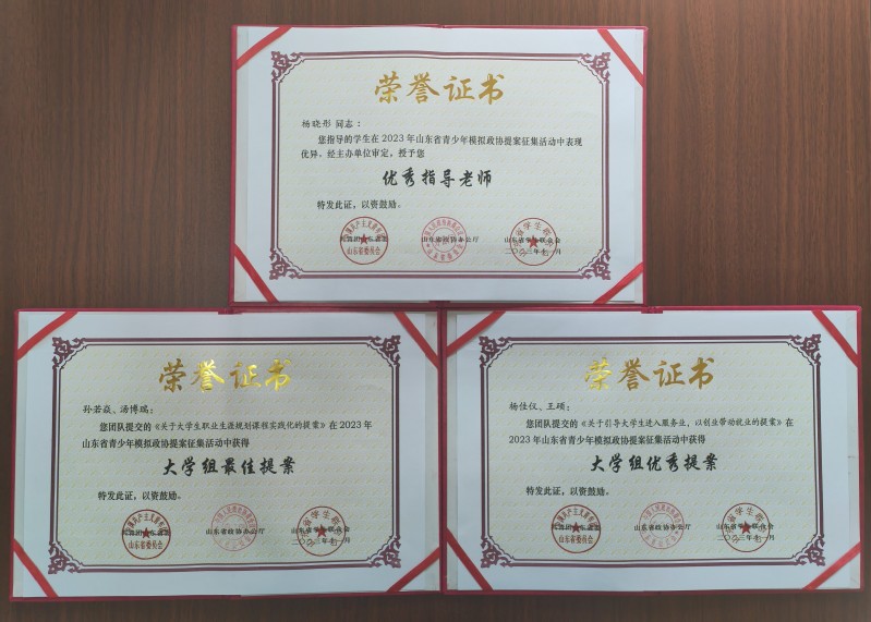 太阳集团tcy8722在山东省青少年模拟政协提案...